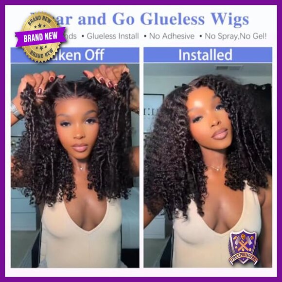 7x6 Glueless HD Lace Front Wig Human Hair 200% Density Drawstring main image 4